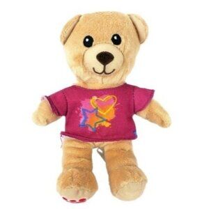 Build a Bear Plush Teddy Star Heart Shirt Tan Stuffed Animal Spin Master BAB